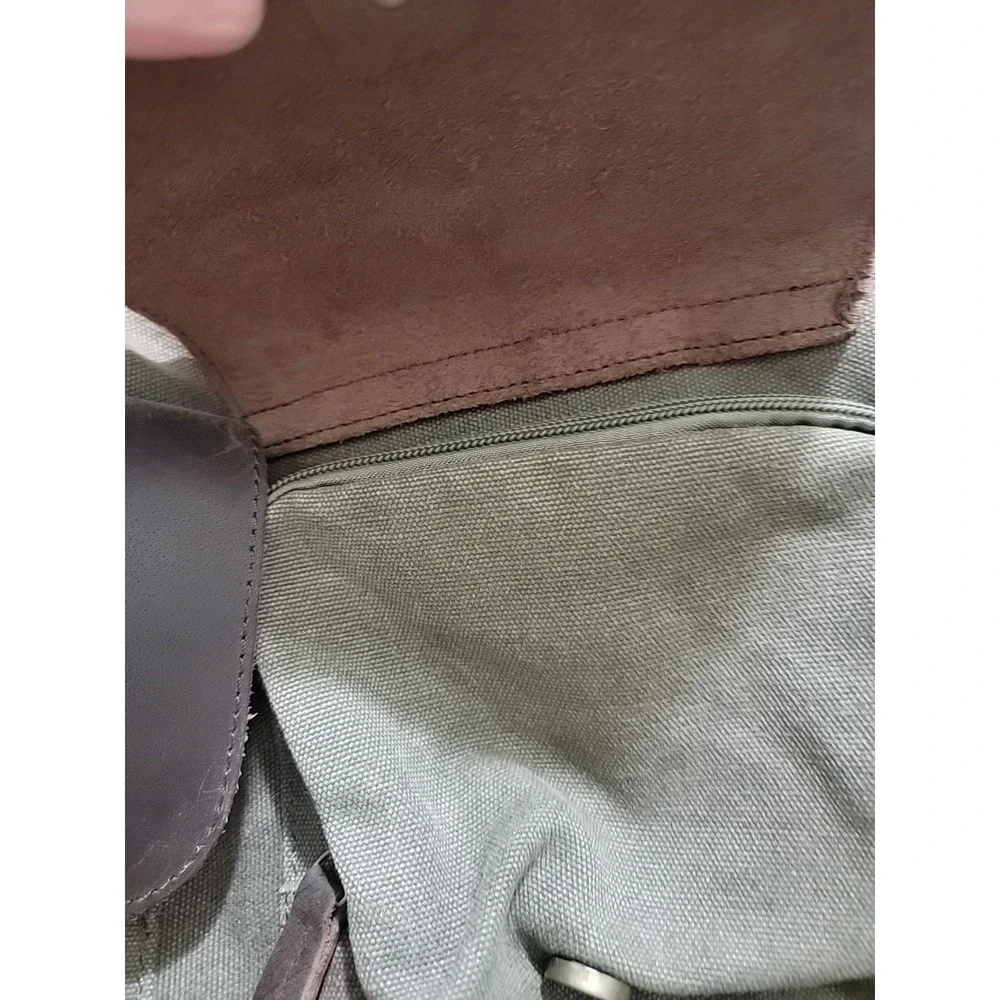 Vintage Canvas & Leather Duffle Bag – Large Travel Hunting Weekender, 2 Magnetic